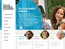 Tablet Screenshot of focusberoepsacademie.nl